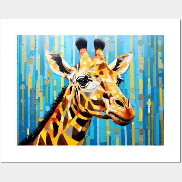 Giraffe Animal Art Decor Paint Mosaic Wall Art by Cubebox